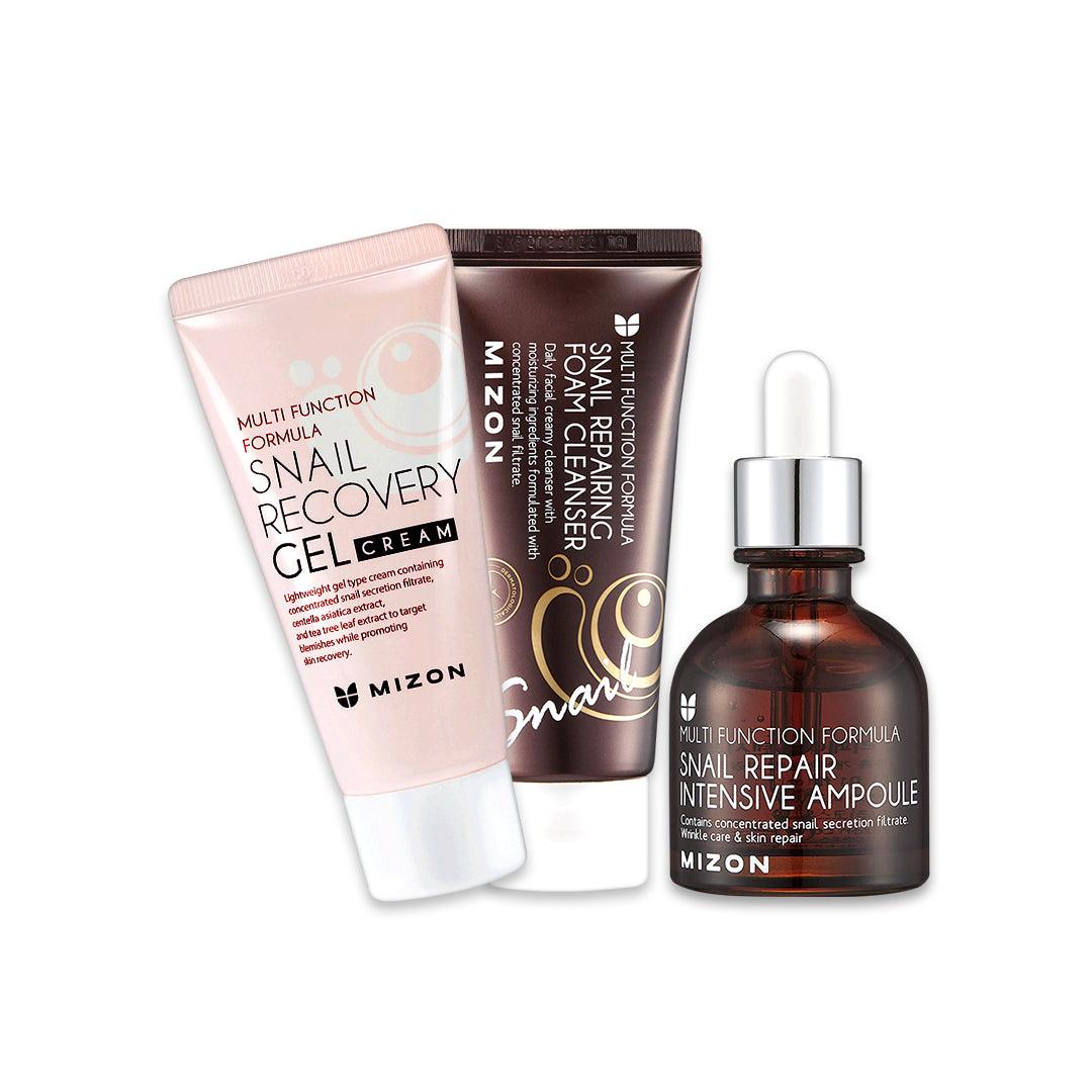 Mizon Snail Care Package: Cream + Cleanser + Serum