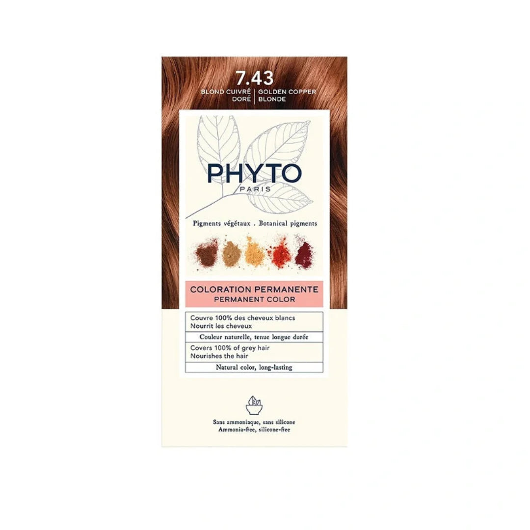 PHYTO_Hair_Colour_7.43_Golden_Copper_Blonde_180g