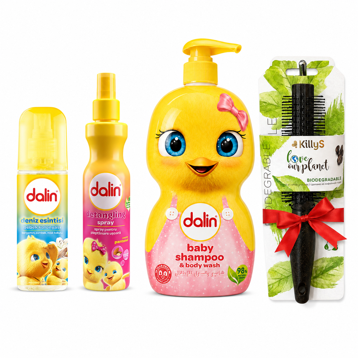 Dalin Kids Hair &amp; Bath Care Set – 4 Pieces