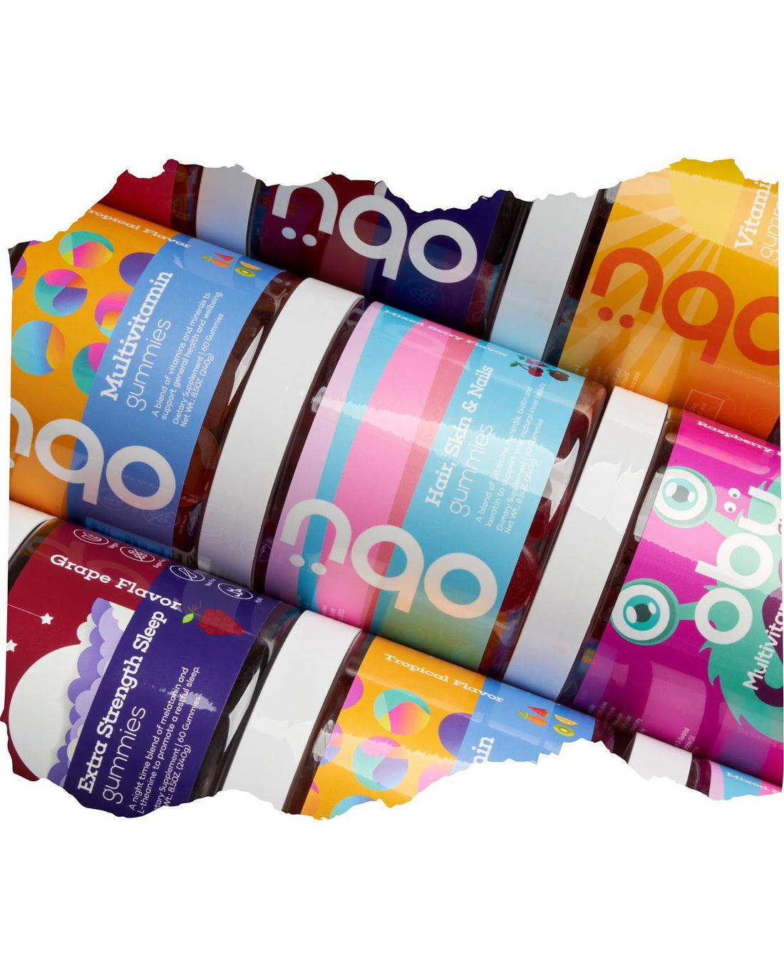 OBU Gummies Vitamins (Vitamin D + Hair &amp; Nails + Multivitamin for Children)