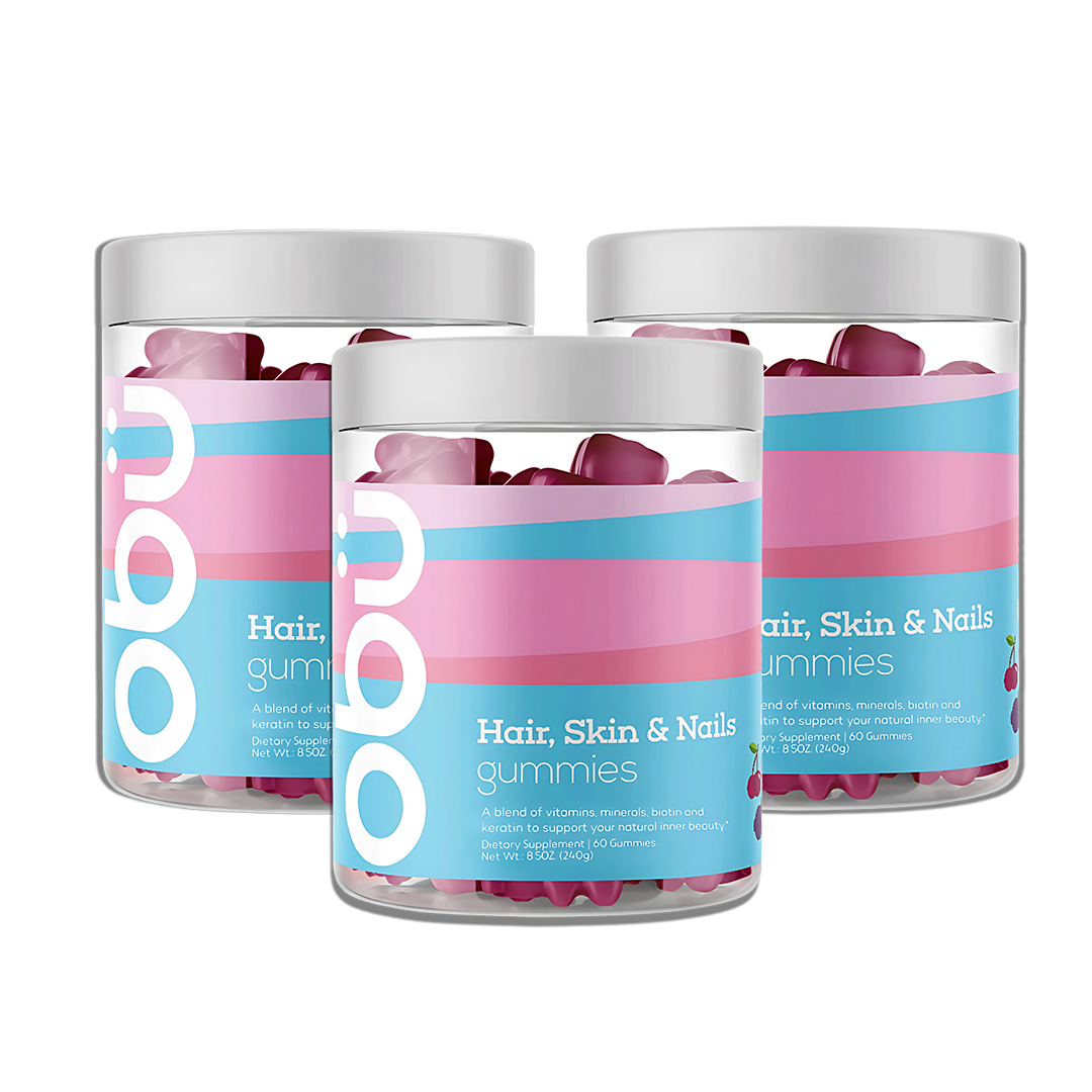 Obu Hair, Skin &amp; Nails Strength Gummies 60 Gummy X3