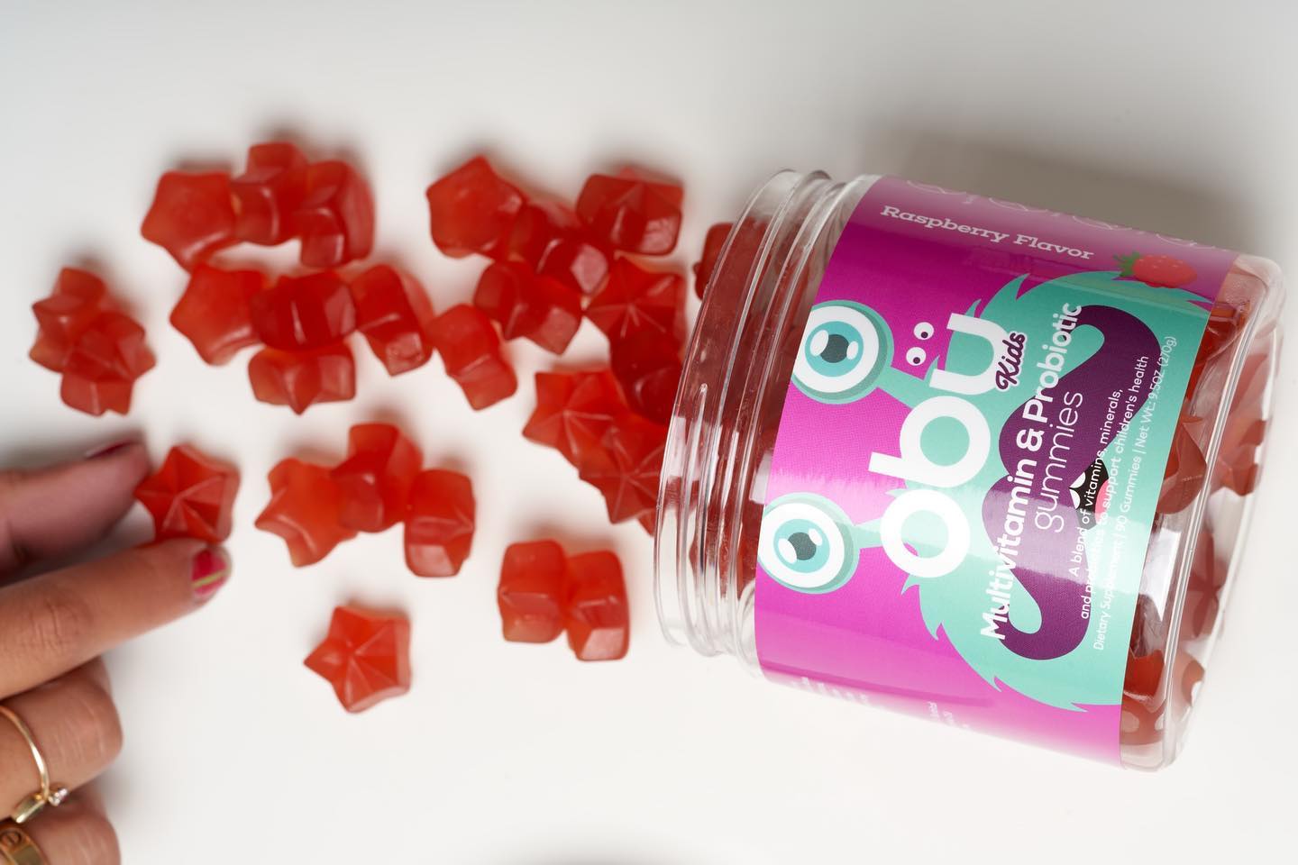 Obu Kids Multivitamin &amp; Probiotic Gummies Raspberry Flavor 90&