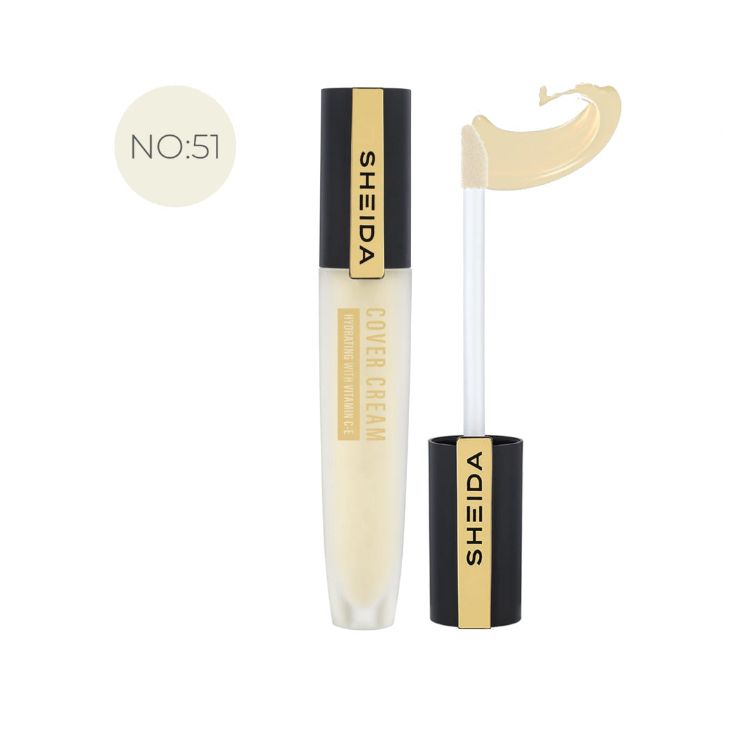 SHEIDA cover cream with applicator on a white background